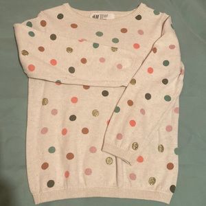 H&M SIZE 3/4T SWEATER DOTS